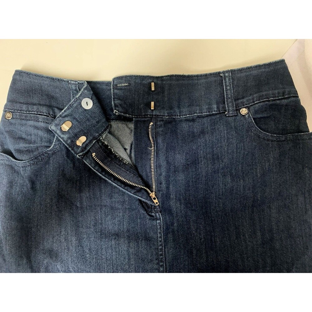 Dana Buchman Dark Blue Denim Mini Skirt - Picture 2 of 7